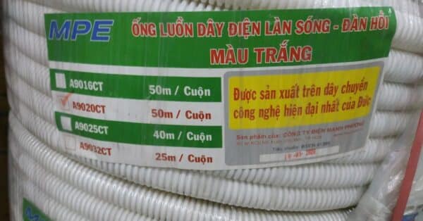 Ống luồn đàn hồi màu trắng CT MPE